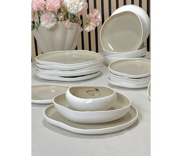 Ensemble de Serviettes Cupidon Beige 25 Pièces / 6 Personnes