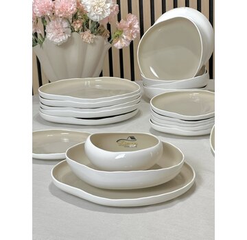 Cupid Beige Serviettenset 25 Stück / 6 Personen