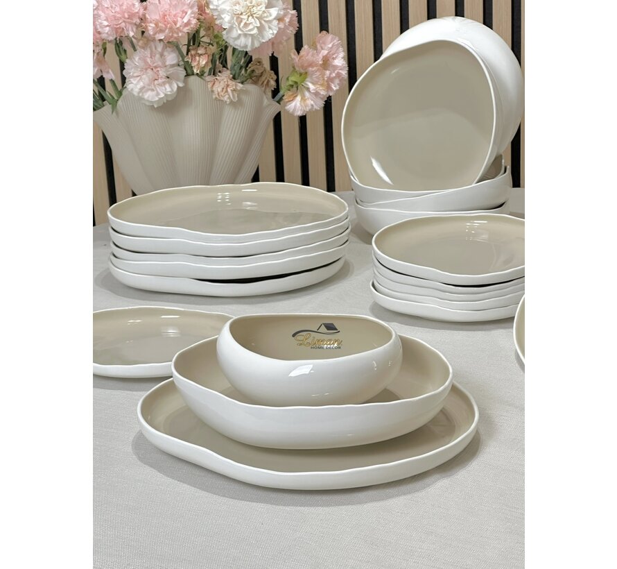 Cupid Beige Serviettenset 25 Stück / 6 Personen