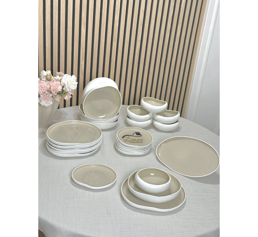 Cupid Beige Serviettenset 25 Stück / 6 Personen