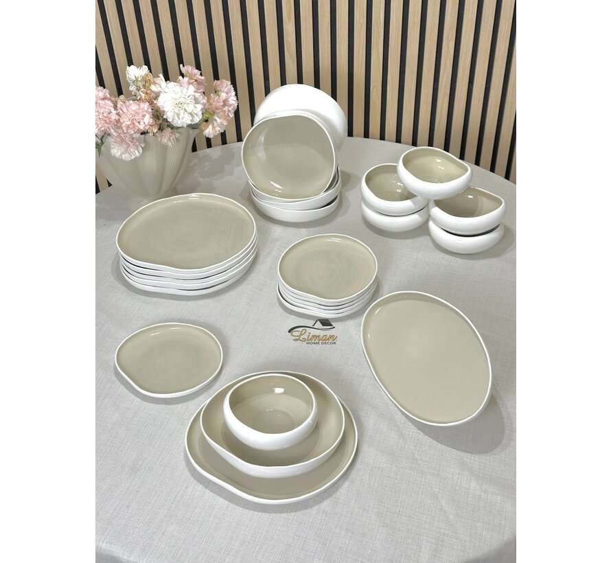 Cupid Beige Serviettenset 25 Stück / 6 Personen