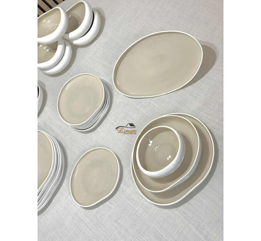 Cupid Beige Serviettenset 25 Stück / 6 Personen