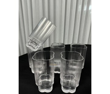 Flower uzun içecek bardagi 6 adet 350 ml