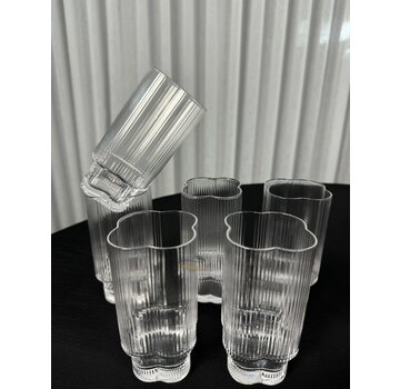 Flower uzun içecek bardagi 6 adet 350 ml