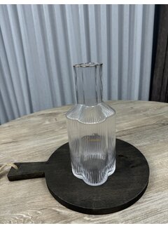 Flower Karaaf Transparant - Gold  1.5 Liter
