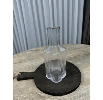 Flower Karaaf Transparant - Gold  1.5 Liter