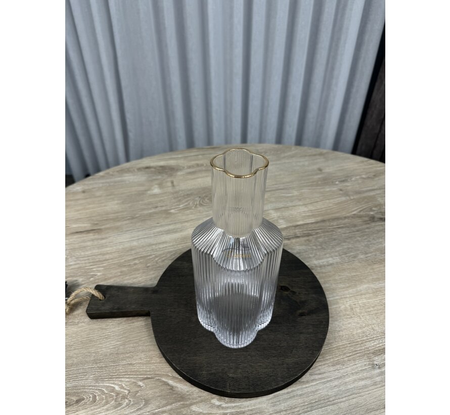 Flower Karaaf Transparent - Gold 1.5 Liter