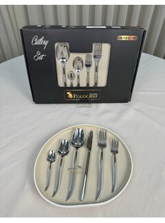 Ensemble de couverts Polochef Quatro 36 pièces 6 personnes Argent