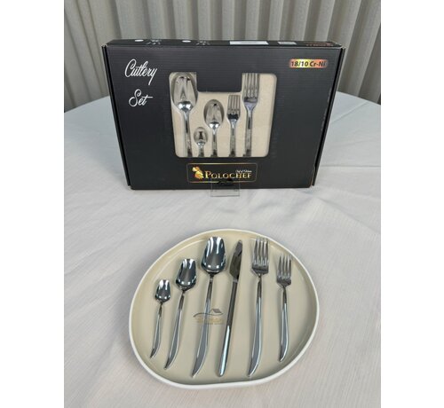 Polochef Quatro Cutlery Set 36-piece 6-person Silver