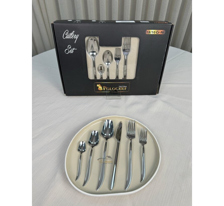 Polochef Quatro Cutlery Set 36-piece 6-person Silver