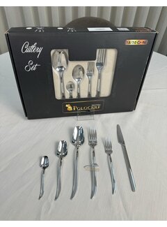 Polochef Quatro Besteckset 72-teilig 12-Personen Silber