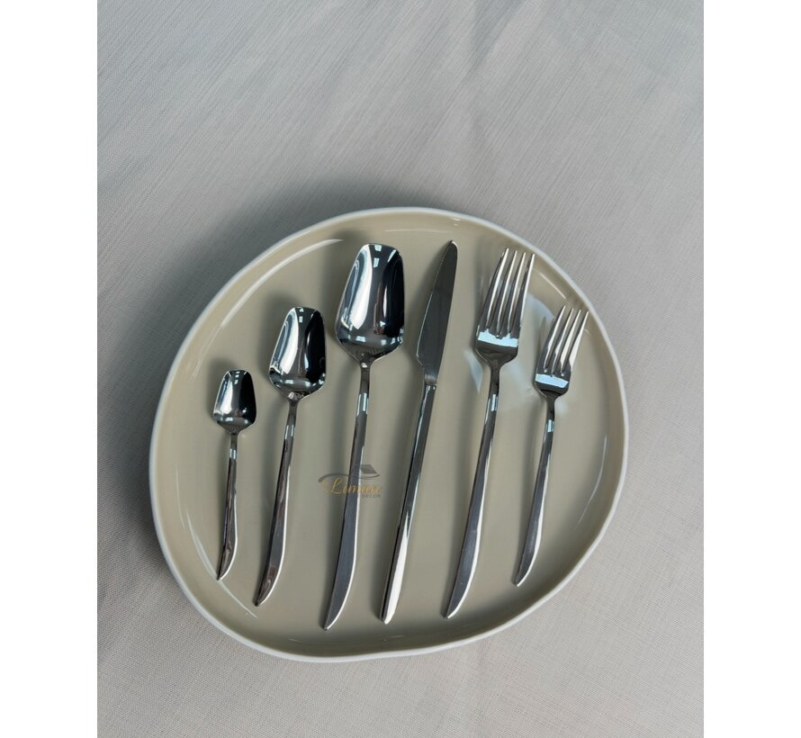 Polochef Quatro Besteckset 72-teilig 12-Personen Silber