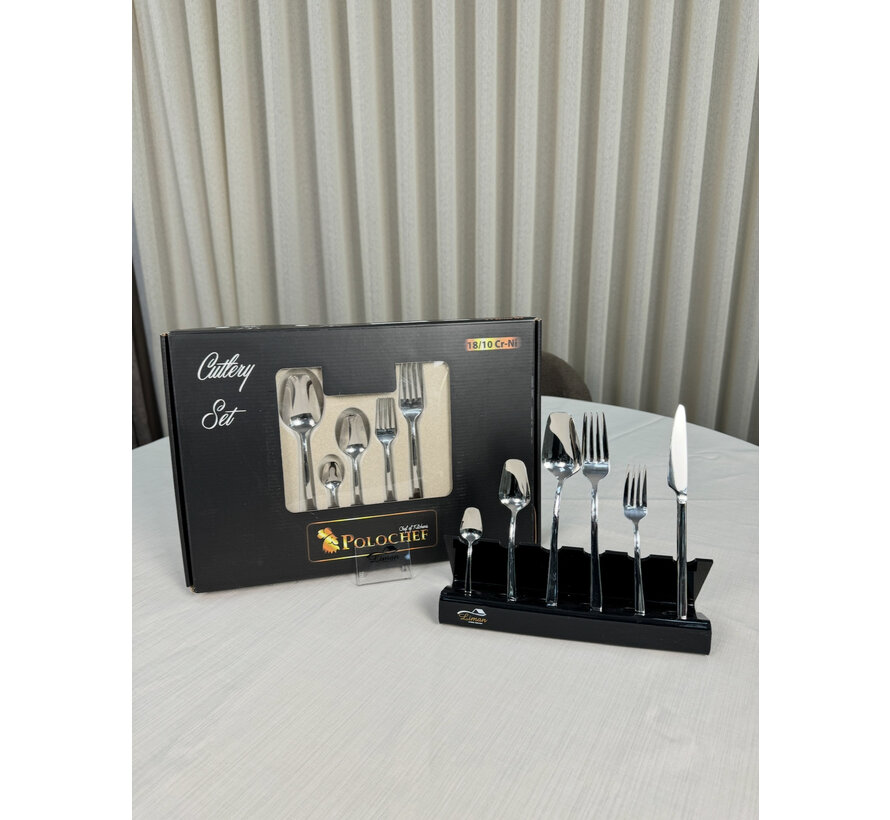 Polochef Quatro Besteckset 72-teilig 12-Personen Silber