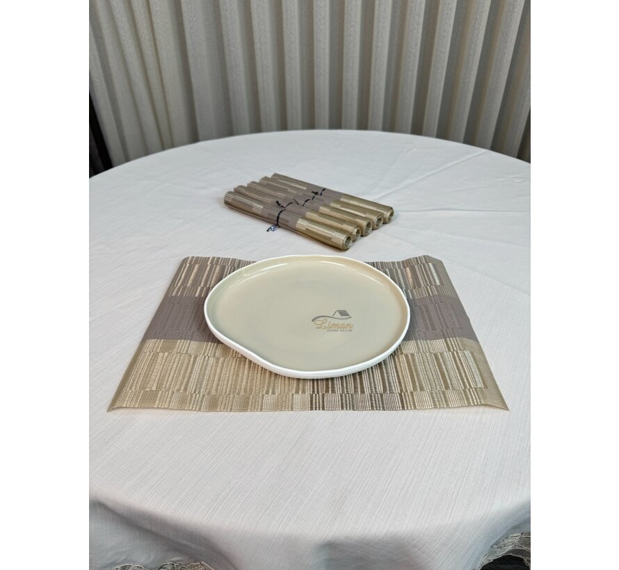 AMERIKAN SERVIS 6 PARÇA KAHVERENGİ - TAUPE