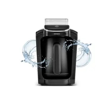 Karaca Hatır Aqua Machine à Café Turque Automatique avec Réservoir d'Eau, Noir