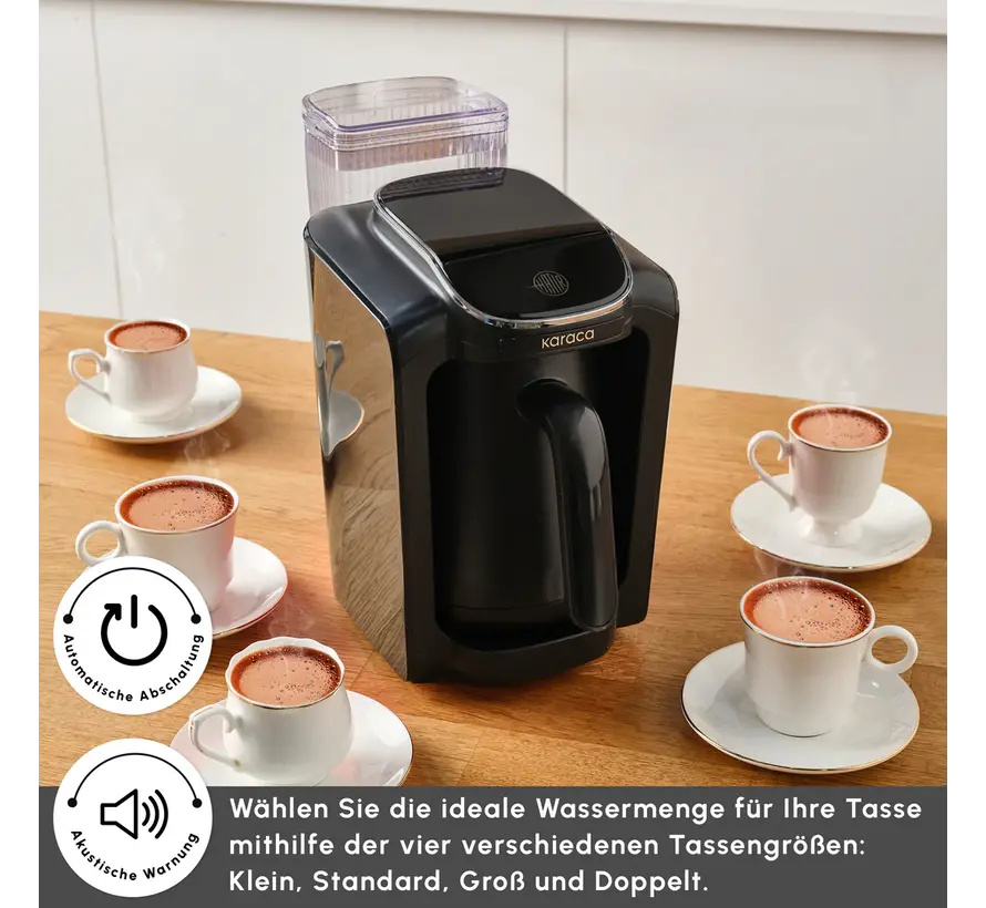 Karaca Hatır Aqua WaterTank Automatic Turkish Coffee Machine Black