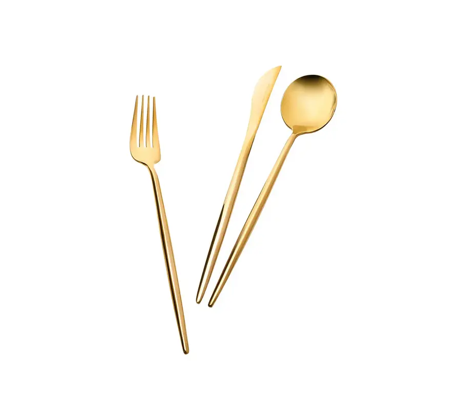 Karaca Jupiter Shiny Gold 60 Parça 12 Kişilik Kutulu Çatal Kaşık Bıçak Takımı