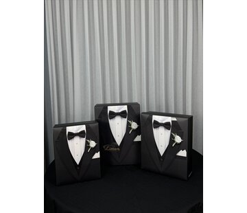 Bruidegom Doos Zwart 3 delige set