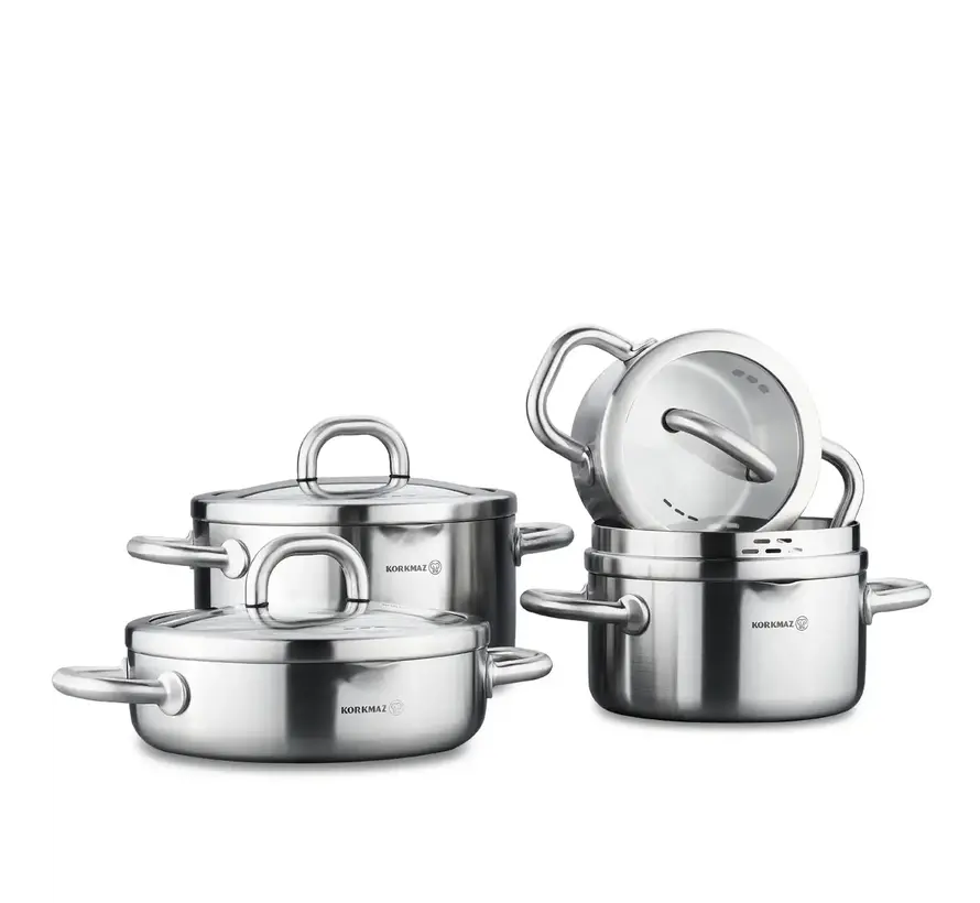 Korkmaz Alba 8-piece pan set