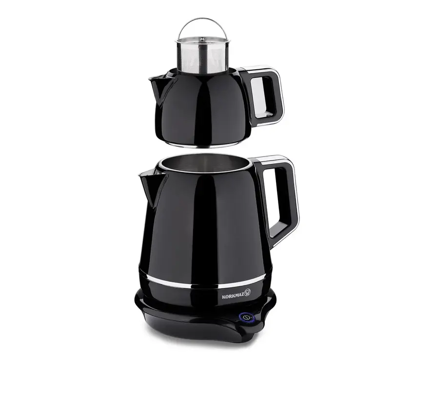 Korkmaz Demiks Electric Teapot Black/Chrome