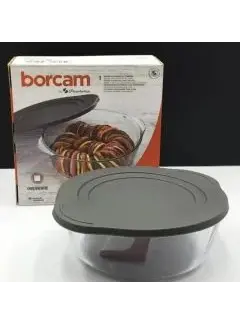 Borcam Runde Auflaufform mit Deckel