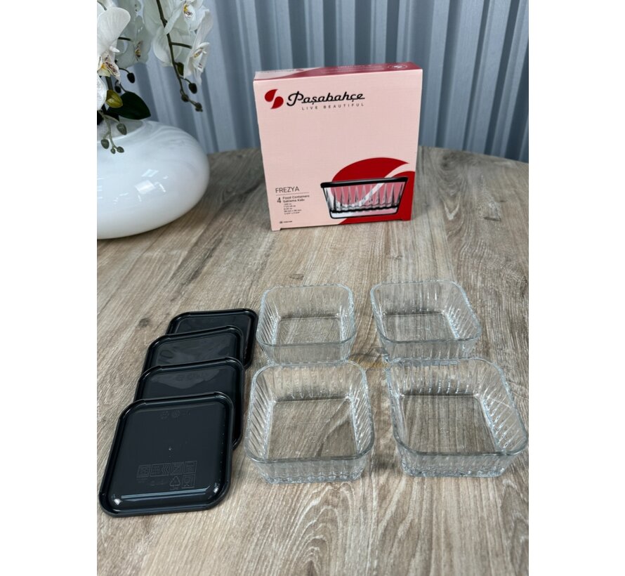 Pasabahce Frezya Dit venir avec couvercle (8 parties ) 220 cc