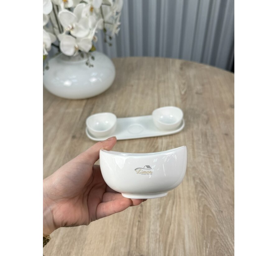 MILA SCHÜSSELN SET / WEIß 4-TEILIG