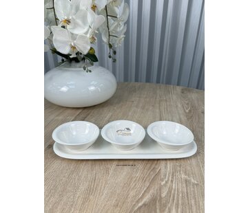 MIRA BOWLS SET / WHITE 4-PIECE