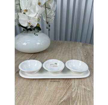 MIRA SCHÜSSELN SET / WEIß 4-TEILIG