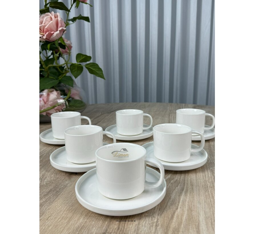 Espresso-Set 12-teilig / 6 Personen Weiß
