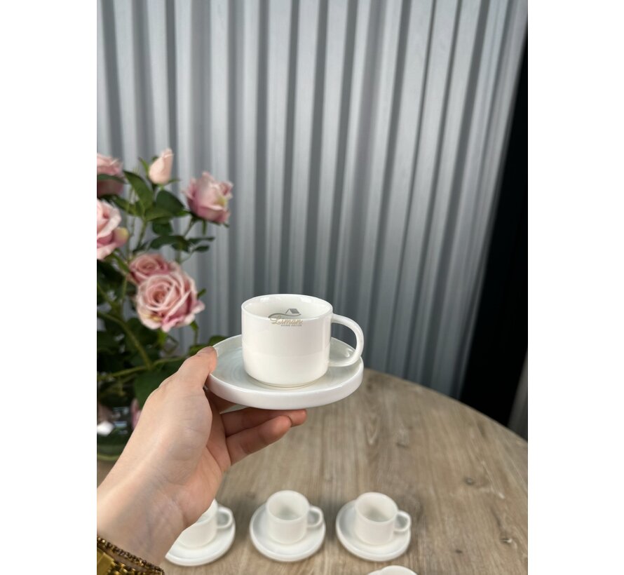 Espresso-Set 12-teilig / 6 Personen Weiß