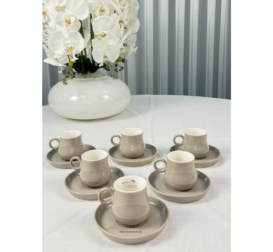 Espressoset 12 Delig | 6 Personen Beiges