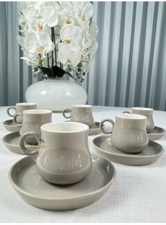 Espressoset 12 Parça / 6 Kişilik Bej