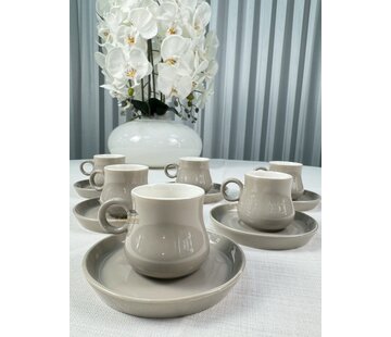 Espressoset 12 Delig | 6 Personen Beiges