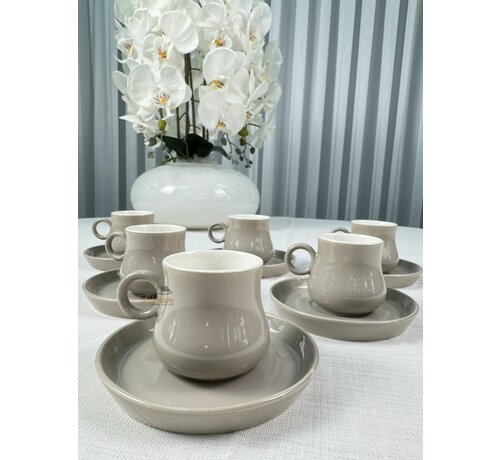Espressoset 12 Delig | 6 Personen Beiges