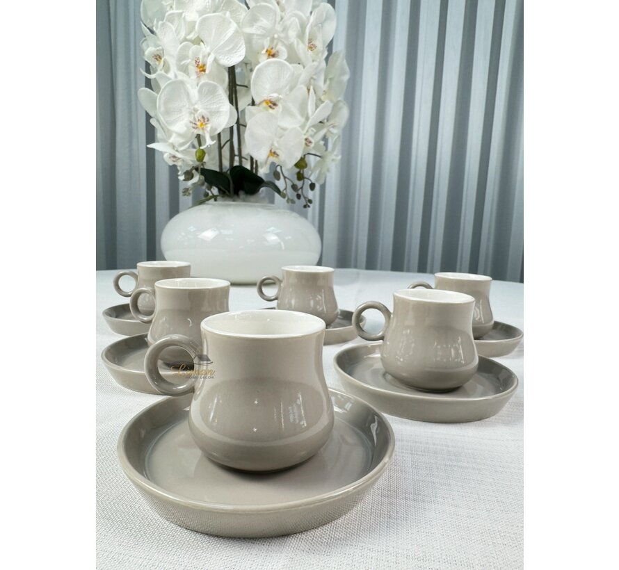 Espressoset 12 Delig | 6 Personen Beiges