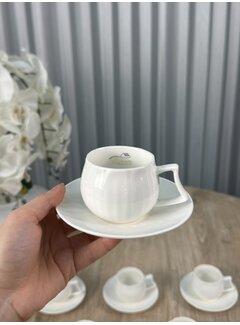 Espressoset 12 Delig | 6 Persoons Wit
