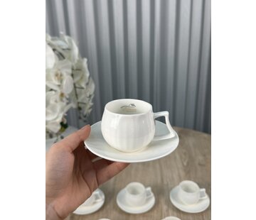 Espresso-Set 12-teilig / 6 Personen Weiß