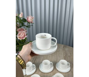 Koffieset 12 Delig | 6 Persoons Wit