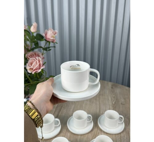Service à Café 12 Pièces | 6 Personnes Blanc