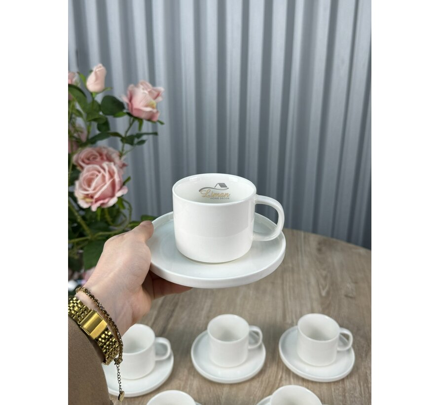 Kaffeeservice 12-teilig / 6 Personen Weiß