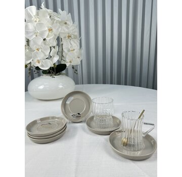 Bol à Thé en Porcelaine 6 Pièces Beige