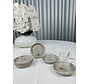 Porcelain Tea saucer 6 Pieces Beige