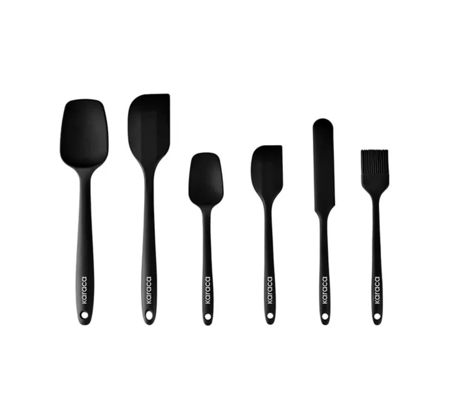 Karaca Lively 6 Piece Silicone Serving Set Black