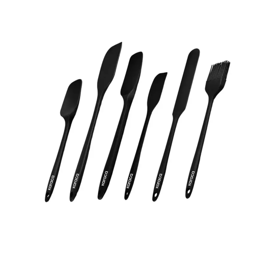 Karaca Lively 6 Piece Silicone Serving Set Black