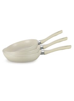 NOVA KOEKENPANSET BEIGE-WIT |  3-DELIG