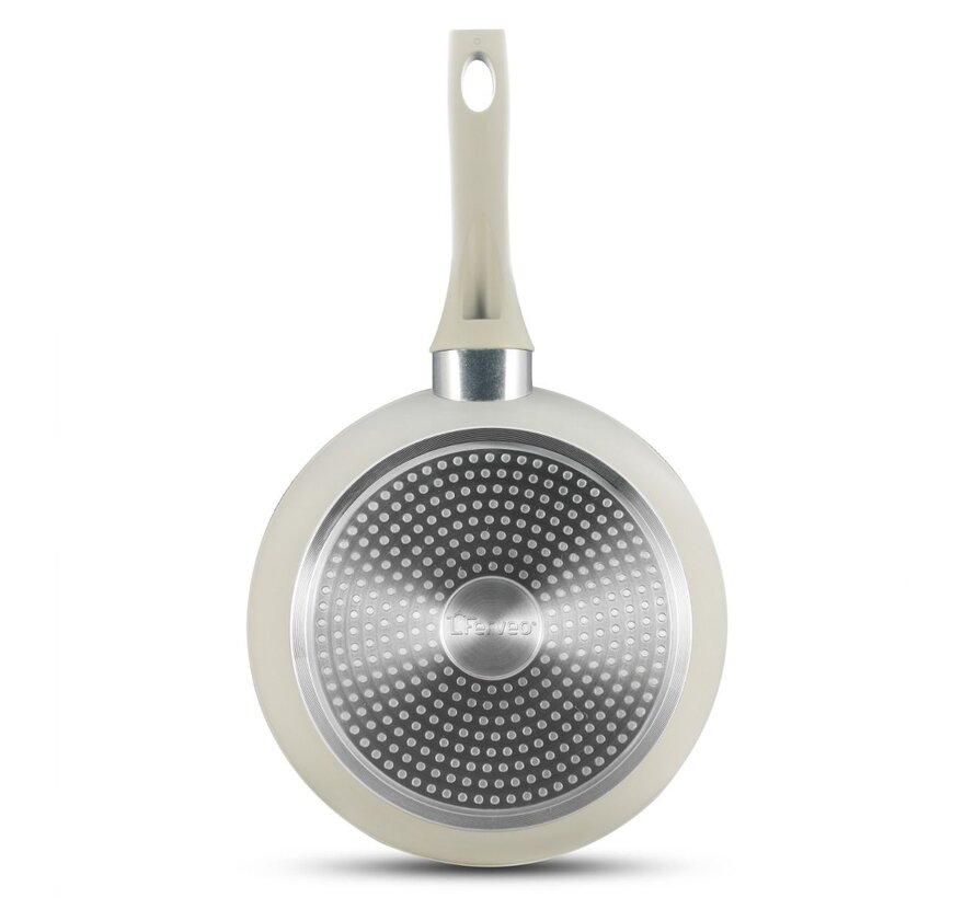 NOVA FRYING PAN SET BEIGE-WHITE / 3-PIECE