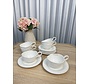 Parel Coffee Set 12 Pieces | 6 Persons White
