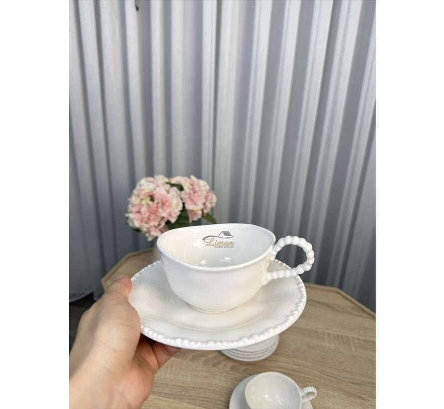 Parel Service à Café 12 Pièces | 6 Personnes Blanc