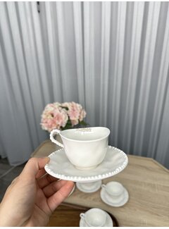 Parel Espressoset 12 Delig | 6 Persoons Wit
